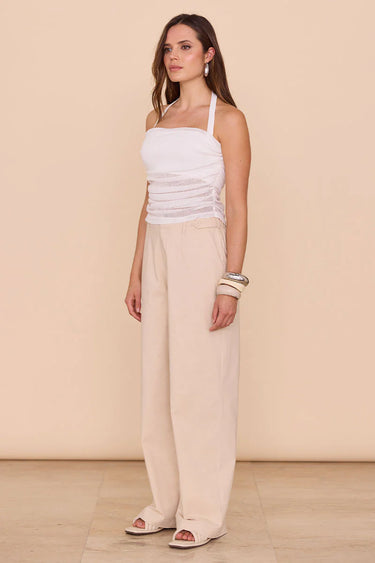 SOVERE / THEA MESH TOP - WHITE - STUDIO JO STORE